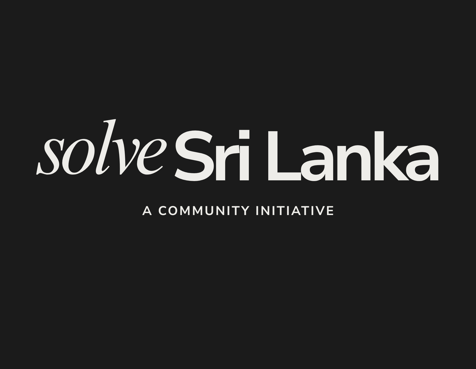 Solve Sri Lanka